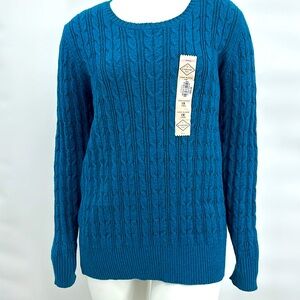 Blue Cable Knit  Sweater